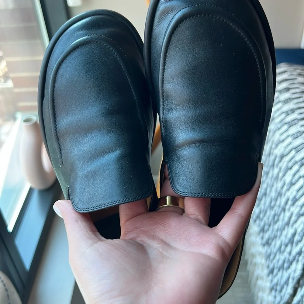 THE ROW Canal Leather Slip-On Loafers - Picture 3 of 10